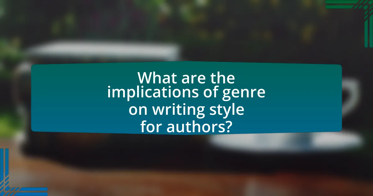 What are the implications of genre on writing style for authors?